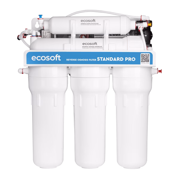 Ecosoft Standard PRO reverse osmosis system with mineralization and pump